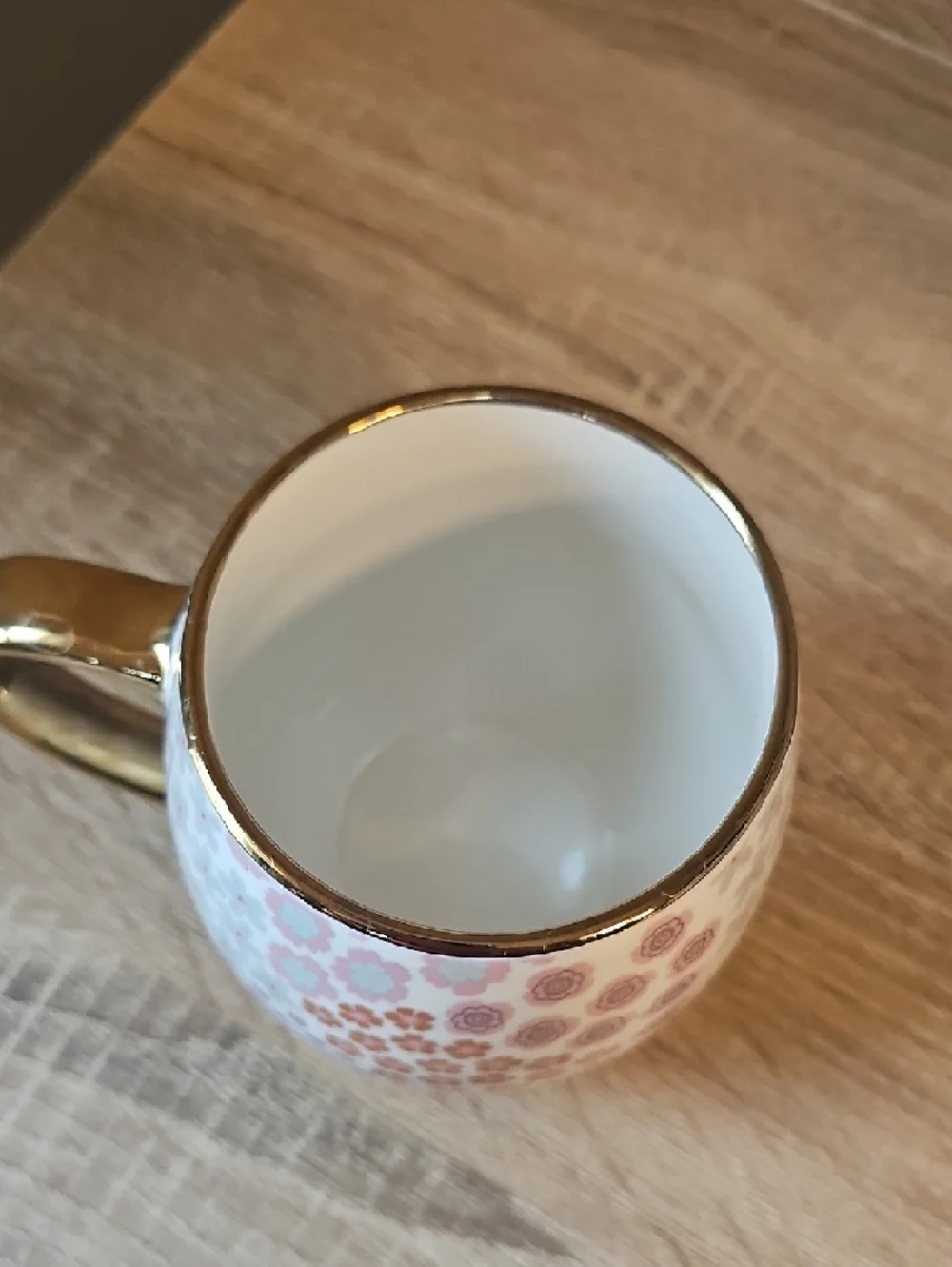 Thyme & Table Floral New Bone China Gold Highlights Mug